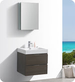 Fresca Valencia 24`` Glossy White Wall Hung Modern Bathroom Vanity With Medicine Cabinet