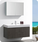 Fresca FVN8348GO Valencia 48" Gray Oak Wall Hung Modern Bathroom Vanity