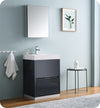 Fresca Valencia 24`` Glossy White Free Standing Modern Bathroom Vanity With Medicine Cabinet