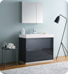 Fresca Valencia 40`` Glossy White Free Standing Modern Bathroom Vanity With Medicine Cabinet