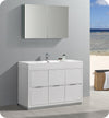 Fresca FVN8448WH Valencia 48" Glossy White Free Standing Modern Bathroom Vanity