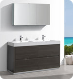 Fresca FVN8460GO-D Valencia 60"  Oak Free Standing Double Sink Bathroom Vanity