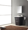 Fresca Milano 26`` White Oak Modern Bathroom Vanity With Medicine Cabinet