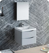 Fresca Tuscany 24`` Glossy White Wall Hung Modern Bathroom Vanity With Medicine Cabinet