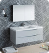 Fresca FVN9048GRG Tuscany 48" Glossy Gray Wall Hung Modern Bathroom Vanity