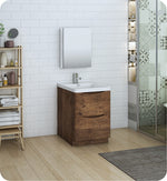 Fresca Tuscany 24`` Glossy White Free Standing Modern Bathroom Vanity With Medicine Cabinet