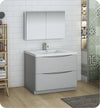 Fresca Tuscany 40`` Glossy White Free Standing Modern Bathroom Vanity With Medicine Cabinet