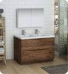 Fresca FVN9148RW-D Tuscany 48"Rosewood Free Standing Double Sink Bathroom Vanity