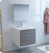 Fresca Catania 30`` Glossy White Wall Hung Modern Bathroom Vanity With Medicine Cabinet