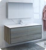 Fresca FVN9260OG-S Catania 60" Ocean Gray Wall Hung Single Sink Bathroom Vanity
