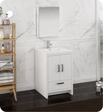 Fresca Imperia 24`` Glossy White Free Standing Modern Bathroom Vanity With Medicine Cabinet