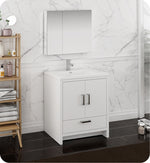 Fresca Imperia 30`` Glossy White Free Standing Modern Bathroom Vanity With Medicine Cabinet