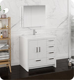 Fresca FVN9436WH-R Imperia 36" Glossy White Free Standing Modern Bathroom Vanity