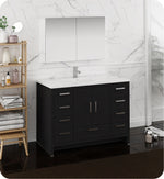 Fresca Imperia 48`` Glossy White Free Standing Modern Bathroom Vanity With Medicine Cabinet