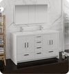 Fresca FVN9460WH-D Imperia 60" Glossy Free Standing Double Sink Bathroom Vanity