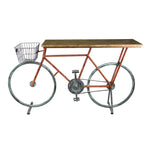 Sagebrook Home FW10175 35" Bicycle Console Table, Red/Blue
