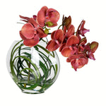 Vickerman FX190501 9.8" Artificial Purple Butterfly Orchid In Glass Pot