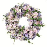 Vickerman FX190818 18" Artificial Blue & Pink Hydrangea Wreath