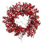Vickerman FY190224 24" Red Snow Berry Wreath