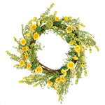 Vickerman FY195024 24" Artificial Yellow Sunflower Wreath