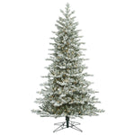 10' Frosted Eastern Fraser Fir Artificial Christmas Tree Clear Dura-lit Lights