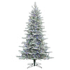 4.5' Frosted Eastern Fraser Fir Artificial Christmas Tree Colored Dura-Lit LED