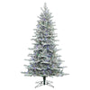 9' Frosted Eastern Fraser Fir Artificial Christmas Tree Colored Dura-Lit LED