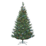 7.5' Norway Pine Artificial Christmas Tree with 375 Multi-Colored C7 LED