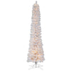 7.5' x 24" White Pencil Artificial Christmas Tree Warm White 8 function 3MM LED