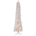 12' x 32" White Pencil Artificial Christmas Tree Warm White 8 function 3MM LED