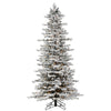 6' x 44" Flocked Tilden Spruce Artificial Christmas Tree Warm White LED