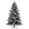 Vickerman 7.5' x 59" Flocked Cayce Pine Artificial Christmas Tree Unlit