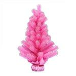 Vickerman  2' x 16" Pink Tinsel Artificial Christmas Tree Unlit