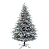 4.5' x 37" Douglas Blue Fir Artificial Christmas Tree Multi-colored Dura-Lit LED