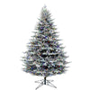 6.5' x 51" Douglas Blue Fir Artificial Christmas Tree Multi-colored Dura-Lit LED