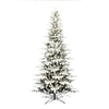 Vickerman 4.5' x 34" Flocked Stratton Pine Artificial Christmas Tree Unlit