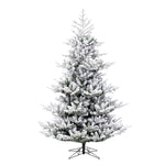 Vickerman 9' x 68" Flocked Hudson Fraser Fir Artificial Christmas Tree Unlit