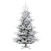 Vickerman 12' x 73" Flocked Hudson Fraser Fir Artificial Christmas Tree Unlit