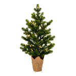 24" x 14" Bryson Spruce Artificial Xmas Tree Dura-Lit LED Warm White Mini Lights