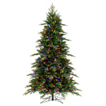 6.5' x 51" Kingston Fraser Fir Artificial Christmas Tree LED Colored Lights