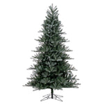 6.5'x52" Frosted Danbury Spruce Artificial Unlit Xmas Tree PE/PVC Realistic Tips