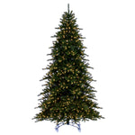 6.5' x 53" Bavarian Pine Artificial Pre-Lit Christmas Tree Warm White Lights.