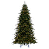 7.5' x 59" Bavarian Pine Artificial Pre-Lit Christmas Tree Warm White Lights.