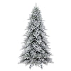 Vickerman 7.5' x 59" Flocked Bavarian Pine Artificial Unlit Christmas Tree.