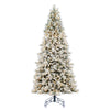 10' x 56" Flocked Jackson Pine Artificial Pre-Lit Xmas Tree Warm White Lights.