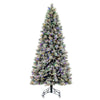 12' x 64" Flocked Jackson Pine Artificial Pre-Lit Christmas Tree Colored Lights