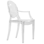 LeisureMod Carroll Modern Acrylic Chair Clear