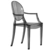LeisureMod Carroll Modern Acrylic Chair Transparent Black