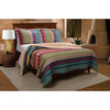 Benzara BM42351 Tribal Motif Print Cotton King Quilt Set with 2 Pillow Sham, Multicolor