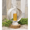 Kalalou CLUX1129 Small White Open Round Lantern
